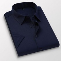 여름 남성 슬림 단색 반팔 셔츠 비즈니스 캐주얼 흰색 브랜드 대형 사이즈 5XL 6XL 7XL 클래식 스타일