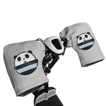 전동 킥보드 방한 방수 장갑 토시 스쿠터 전기 자전거 방한 겨울 핸드커버 겨울용품 항공배송, 그레이핸들커버-판다