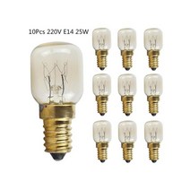 광파 오븐 레인지15W/25W E14 220V 300 도 고온 내성 전자 레인지/오븐 야간 조명 10 개, 01 gold_02 25W
