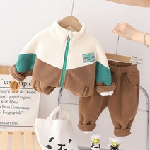 당일발송) 콘다 배색 플리스 집업 상하세트 겨울 기모 따뜻한 아동복 여아상하복 여아옷 남아옷 남자아동복 남아겨울옷 남아상하세트 남매룩 데일리룩