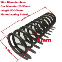 충격 흡수 빅 사이즈 스프링 압력 와이어 직경 4mm * 20-50mm 길이 50-300mm 검정 1개, Wire xOut DiaxLength, 4x40x150mm