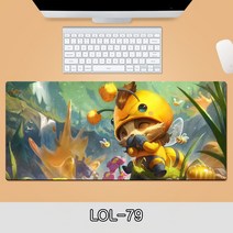 게이밍 장패드 롤 LOL 디자인 마우스 패드 79종 시리즈 리그 오브 레전드 장패드 3-4mm 두께, LOL-79, 900*300*4mm
