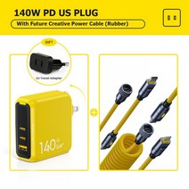 가성비AOHI Magcube 고속충전 C타입 휴대폰 어댑터 맥북 14 프로 용 USB PD3.1 GaN, 05 WithAda. Rubber
