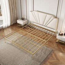 침대 철제 프레임 호텔 라지킹 침대 틀, 화이트