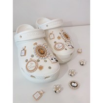 명품 체인 슬리퍼 파츠 세트(14종) 진주 파츠 재료 꽃 큐빅 보석 공주 악세사리 키높이 슬리퍼