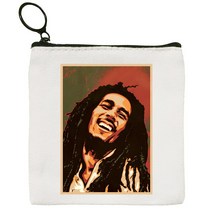 드로잉 일러스트 케이스 보관 Bob Marley 레게 음악 힙합 만화 동전 지갑 여성 미니 캔버스 아트 귀여운, 12 P