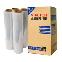 클로버 스트레치 필름 18mic x 500mm x 400m (4롤 1박스), 1box