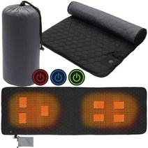 캠핑 온수 매트 전기장판 차박 거실야외용 USB 난방 슬리핑 매트 캠핑 백 7 존 단열 히팅, 01 Grey