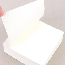 사각 점착식 떡메모지 400매 점착지 광고자재 롤용지 책상메모지 현수막천 접착지 엡손플로터용지 기업소모품 회사비품, 우유색