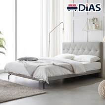 [디아스침대] New지젤 가죽침대 퀸 / 이태리라텍스 필로우탑 독립매트리스, 그레이