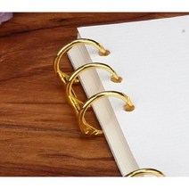 2pcs 서클 3 링 골든 노트 바인딩 오픈 루스 버튼 클립 캘린더 후프, 1.5cm