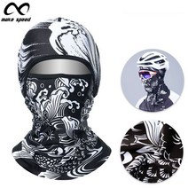 make speed 3D입체디자인 자전거두건 (자전거 바라클라바), 디지털블랙화이트