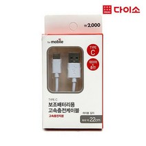 TYPE C 고속충전케이블 보조배터리용, 1개