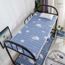 슈퍼 여름 침대 패드 삼베 면 고정 광목 누빔 워싱 냉감 방수 순면 이불 미끄럼 패밀리 퀸 킹 라지, 너비 1.0m*길이 1.9m, 작은 빗방울[접으면 물세탁 가능]