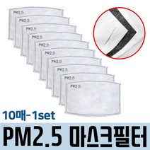 정직한사람들 PM2.5 마스크필터패드 10매세트 오염방지 일회용필터 순면마스크 필터교체형, 1팩, 10매입