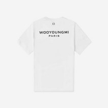 우영미 블랙 백로고 티셔츠 화이트