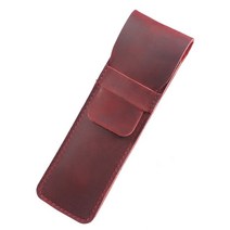 해외구매 만년필파우치 수제 정품 가죽 펜슬 백 소가죽 만년필 케이스 홀더 빈티지 레트로 스타일 액세서리 여행 Journa 정석, 12.red-S