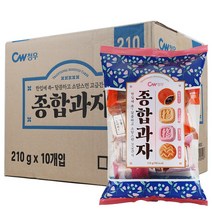 청우 종합과자 1박스 210g x 10봉/모나카 사과랭 팬케이크, 10개