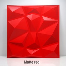 웨인스코팅벽지 3D 입체 벽 스티커 장식 거실 벽지 벽화 방수 3d 패널 금형 욕실 주방 30x30cm, 04 Matte red