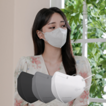 스타일리쉬하고 댄디한 새부리형 KF94 메디치 라이트핏 프리미엄 컬러 마스크 3종(5매입) 100매 가볍고 숨편한 귀편한 보풀없는 국산 원자재 국내 생산 제품, 소형 그레이, 소형 100매