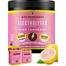 미국 KEY NUTRIENTS 전해질 보충제 분말 파우더 핑크 레모네이드 378g, 상품선택