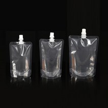 SJ 스파우트 음료 음료팩 캡파우치 주스팩 투명 액상주스, 4파우치음료팩-250ml