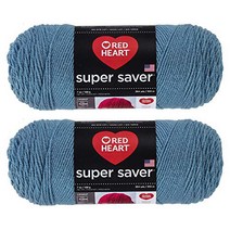 Bulk Buy: Red Heart Super Saver (2-pack) (Country Blue 7 oz each skein), 1