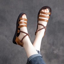 휴양지샌들 해변 여자 여름 비치 클래식 X자 스트랩