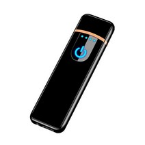 전기라이터 원터치 라이타 터보 USB 충전식 반영구, usb 충전식 라이터 비즈니스 블랙