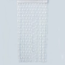 커튼 1쪽 100x200cm 보일 화이트 레드 하트 스트링 퓨어 컬러 봄 커텐 가리개