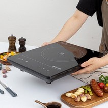 1구 인덕션 휴대용 전기 레인지 미니 원룸 식탁용 B