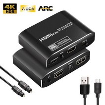 오디오 스피커 분배기 셀렉터 4K 60Hz HDMI 추출기 변환기 광학 Toslink SPDIF 파이어 스틱용 3.5mm 스, 2 Gen