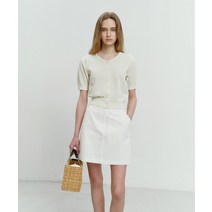 [매장정품] 던스트 DUNST A-LINE MINI SKIRT 아크화이트_UDSK4B227WT