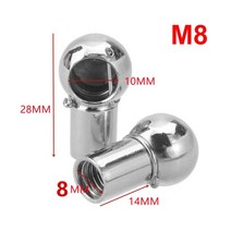 보닛 트렁크 쇼바 2x 10mm m8 m6 범용 부트 보닛 가스 스트럿 엔드 피팅 볼, 내부 m8