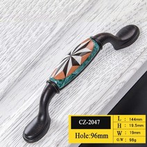 골동품 세라믹 캐비닛 핸들 아연 합금 서랍 손잡이 옷장 도어 핸들 아침 유럽 가구 핸들, CZ-2047-96
