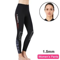 웻수트 웨이크보드복 바다수영 서핑 프리다이빙 해루질 슈트 1.5mm 네오프렌 바지 잠수복 남성 여성 스쿠버 바지 성인 잠수복 레깅스 카약 카누, 1.5mm여성 바지, l