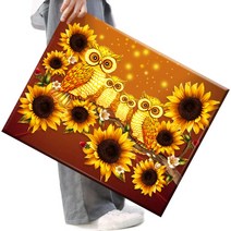 [FASEN]페인팅 DIY 비즈보석십자수 비즈 액자 세트40 x50cm, ZSW018.부엉이 가족