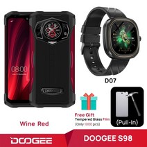 통신사 이동 월드 프리미어 doogee s98 러기드 폰 6 3 lcd fhd 디스플레이 다이얼 후면 g96 octa core 8 256gb 64mp 카메라 스마트폰 폰, 루 버전, r 추가 d07
