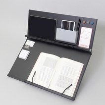 큐데스크 메탈 2단 독서대, 소형 블랙