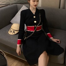 리더스타 1-A-282 여성원피스 기본핏 원피스 니트원피스 니트 스웨터 긴팔 롱원피스