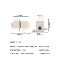 정션박스 분전함고전력 터미널 블록 퀵 와이어 커넥터 T-유형 60A/400V 1-6mm2 전기 케이블 분배기 100A/10, 02 ZK-1106_01 5 PCS