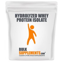 벌크서플리먼트 하이드로라이즈드 웨이 프로틴 아이솔레이트 파우더 250g 분말 Bulksupplements Hydrolyzed Whey Protein Isolate Powder (250 Grams), 1set