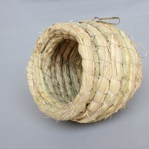 코스토프 대형새장 장식 부착형 앵무새 잉꼬 보온 짚 둥지, 1개, 소형(소형 새에 적합)