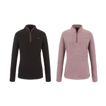 밀레 MILLET 2칼라 여성 여자 봄 가을 신축성이 좋은 세로 스트라이프 집업 긴팔 티셔츠