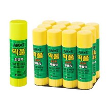 국산 딱풀 다꾸풀 한지풀 천연풀 문방풀 제본풀 사이즈 35g 12개 세트 만능풀 접착제 매직 강력풀 접착풀 아모스 고체풀 바르는풀 투명풀 책 문구용풀 학용품풀 종이풀 좋은풀 공예풀