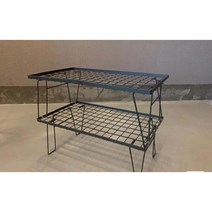 야외 접이식 캠핑 선반 테이블 메쉬 블랙 멀티 감성 키친 정리대 수납, 검은색 네트 테이블 2개