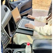 자동차 노트북 테이블 브래킷 아이패드 호환 트레이, 40CM 실버+팬