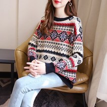 HAPST_ 눈꽃니트 여자가을니트 여자니트티 캐시미어 여성의류 간절기니트