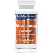 심플리서플리먼트 엽산 비타민B9 SimplySupplements Folic Acid Vitamin 360정