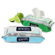 힐링데이 프리미엄 빅사이즈 물티슈 엠보 요양병원 대형물티슈 캡형 60매, 10팩, 10개